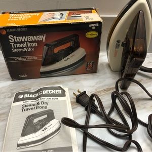 Black and decker, stowaway travel, iron vintage